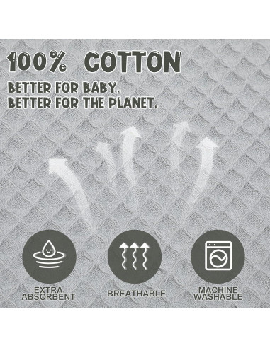 3 Toallas Poncho con Capucha SmoothNovelty Algodón 55x60cm