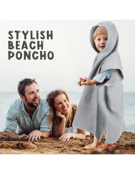 3 Toallas Poncho con Capucha SmoothNovelty Algodón 55x60cm