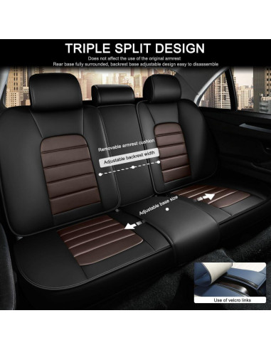 5 Fundas de Asiento Cscevt para Audi e-tron S 2023 Cuero Impermeable