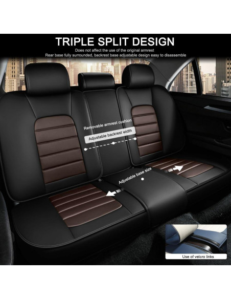 5 Fundas de Asiento Cscevt para Audi e-tron S 2023 Cuero Impermeable