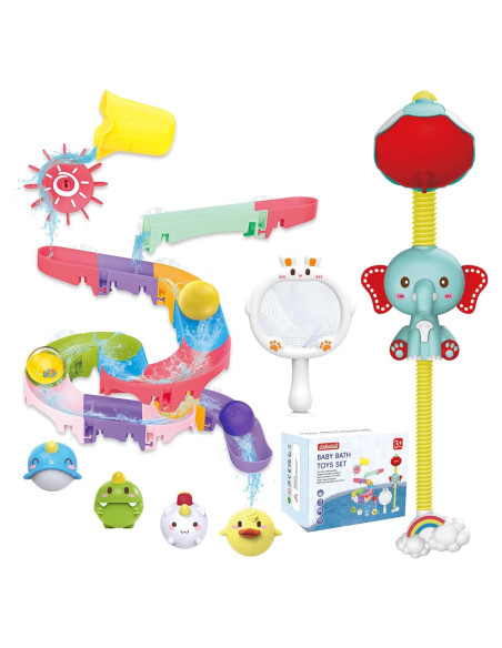 Juguetes de baño Jetbotell para bebés con elefante y animales