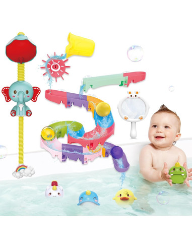Juguetes de baño Jetbotell para bebés con elefante y animales