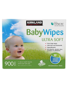 Toallitas para Bebés Kirkland Signature 900 Unidades Hipoalergénicas