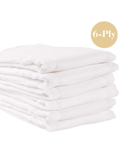 Pañales de tela prefold Fasoar 100% algodón 6 unidades 2