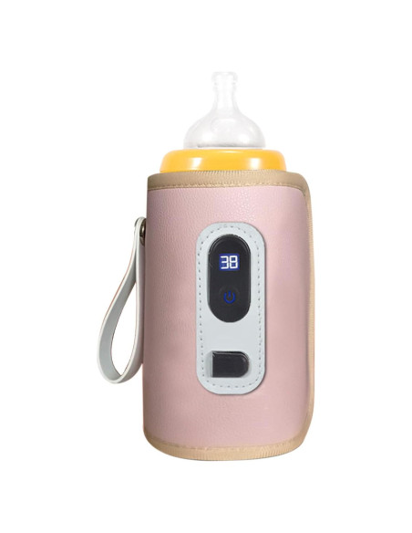 Calentador de Biberones USB Keenso Rosa con Pantalla LCD