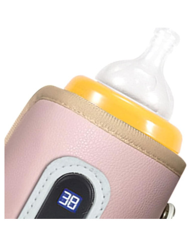 Calentador de Biberones USB Keenso Rosa con Pantalla LCD