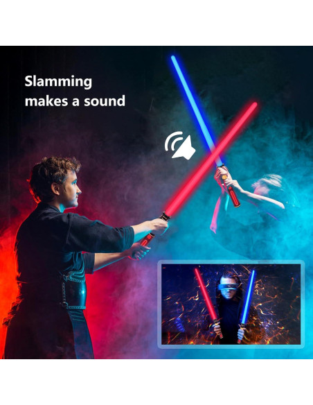 Sable Iluminado Expandible YOFOTHS Azul con Sonido FX