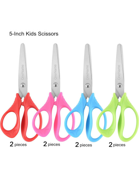 Tijeras de Seguridad para Niños OneName 12.7 cm 8 Piezas Tijeras de Seguridad para Niños OneName 12.7 cm 8 Piezas