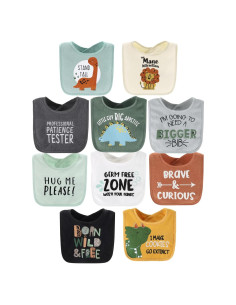 Conjunto de 10 Baberos de Terry The Peanutshell para Bebé