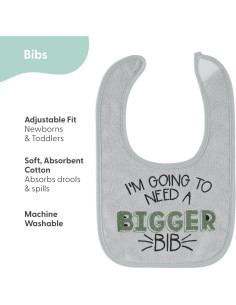 Conjunto de 10 Baberos de Terry The Peanutshell para Bebé 2