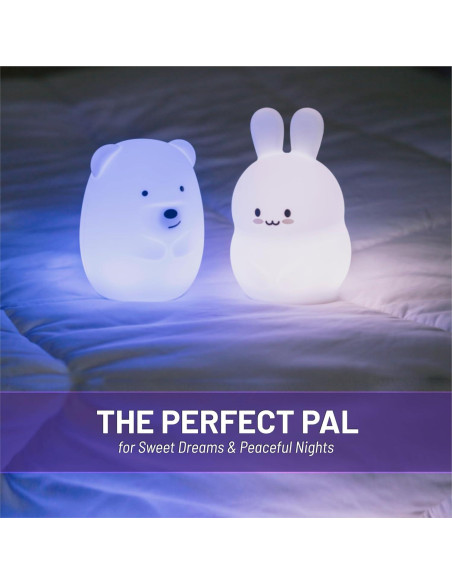 Luz Nocturna Lumipets Junior Oso Silicona 9 Colores 10cm Luz Nocturna Lumipets Junior Oso Silicona 9 Colores 10cm