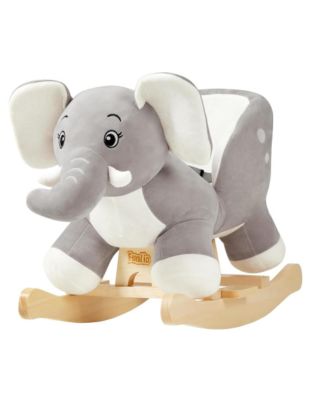 Caballo Balancín Elefante FUNLIO Gris para Bebés 6 Meses a 3 Años