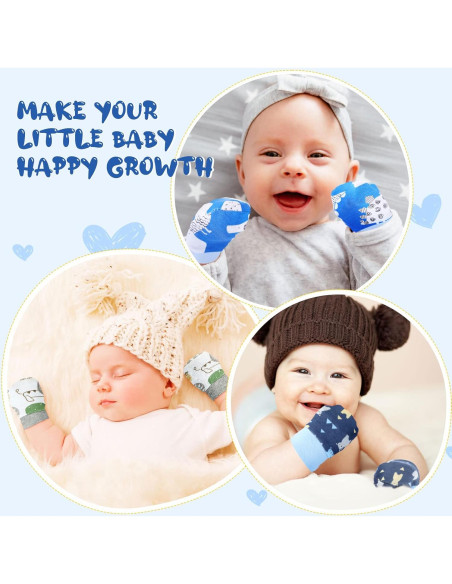 12 Pares Mitones Bebé Recién Nacido Geyoga Multicolor 0-6 Meses