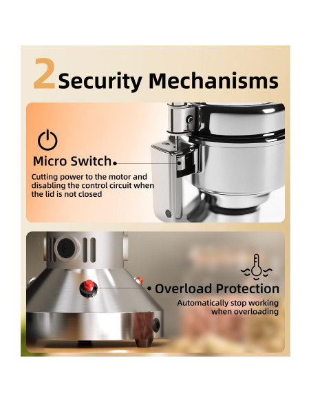 Molino de Granos Eléctrico HORUS 150g Acero Inoxidable Molino de Granos Eléctrico HORUS 150g Acero Inoxidable