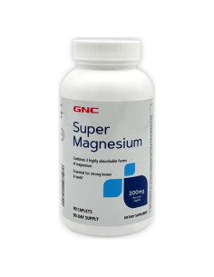 Suplemento de Magnesio GNC 400mg - 90 Tabletas para Huesos