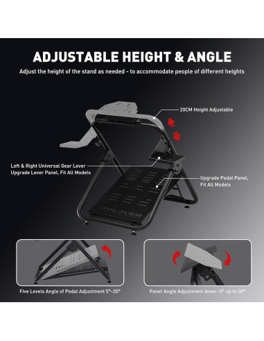 Soporte de Volante GTPLAYER Ajustable para Simulación de Carreras