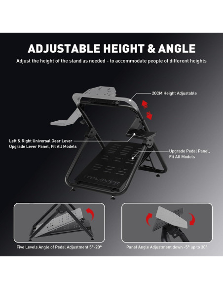 Soporte de Volante GTPLAYER Ajustable para Simulación de Carreras