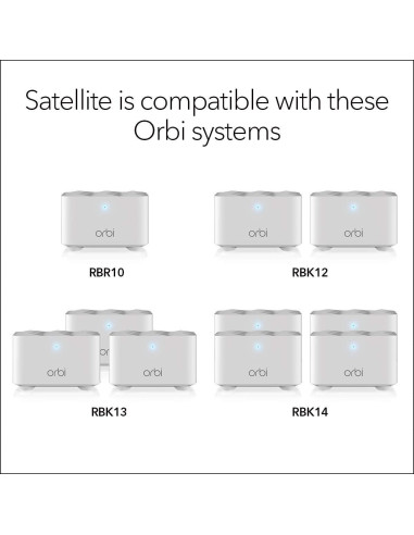 Satélite WiFi Mesh NETGEAR Orbi RBS10 - 139 m, 1.2 Gbps