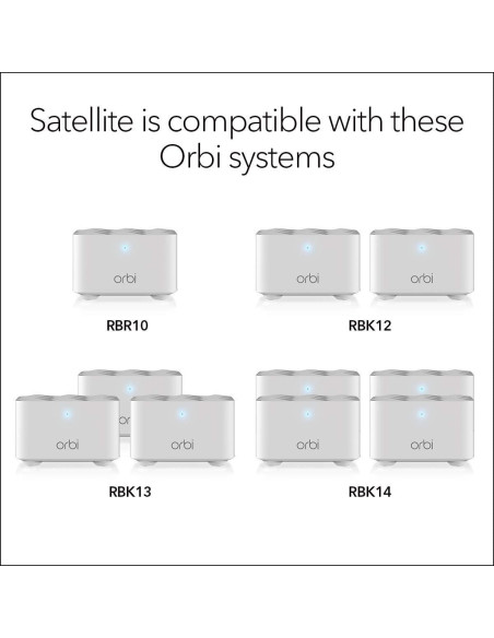 Satélite WiFi Mesh NETGEAR Orbi RBS10 - 139 m, 1.2 Gbps