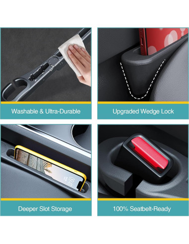 Relleno Espacio entre Asientos Auto ZYMBU ZCA005B Negro