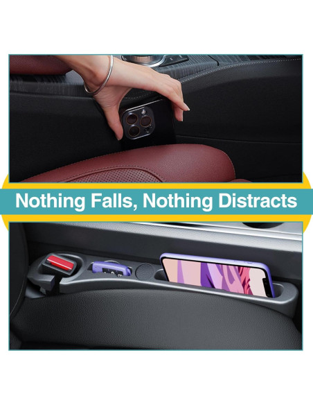 Relleno Espacio entre Asientos Auto ZYMBU ZCA005B Negro