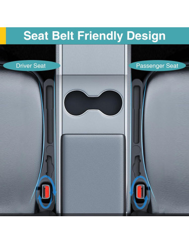 Relleno Espacio entre Asientos Auto ZYMBU ZCA005B Negro