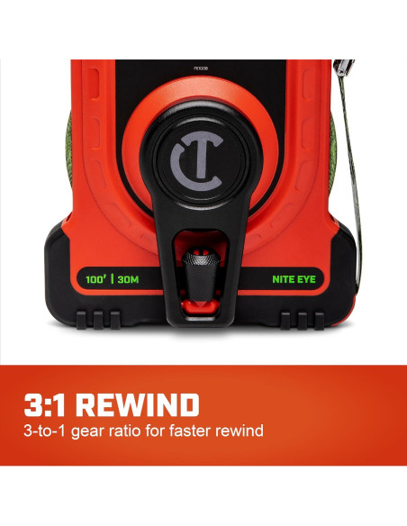 Cinta Larga de Fibra de Vidrio Lufkin 30m NITE EYE FE100B