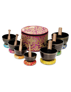 Juego de Cuencos Tibetanos de 7 Piezas Sanskar Nepal 3-12 cm