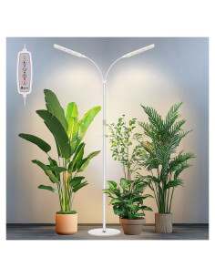 Luz de Crecimiento para Plantas Kullsinss 2 Cabezas Espectro Completo