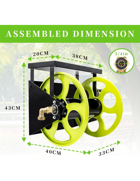 Carrete de Manguera de Jardín CXCESNS 36.58m Montaje Pared