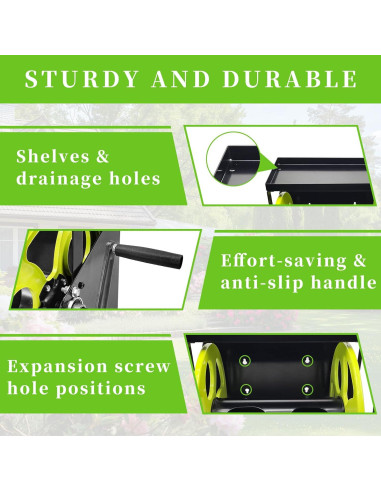 Carrete de Manguera de Jardín CXCESNS 36.58m Montaje Pared