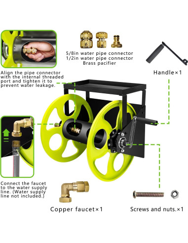 Carrete de Manguera de Jardín CXCESNS 36.58m Montaje Pared