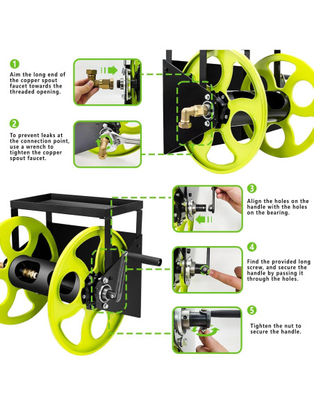 Carrete de Manguera de Jardín CXCESNS 36.58m Montaje Pared