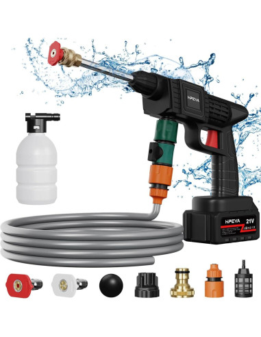 Lavadora a Presión Portátil HPEVA 452 PSI Batería 12000mAh