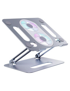 Soporte de Laptop Ajustable Eiyikof con Ventilador - Gris