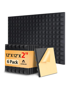 Paquete de 6 Paneles Acústicos AUSLET 30x30 cm Alta Densidad