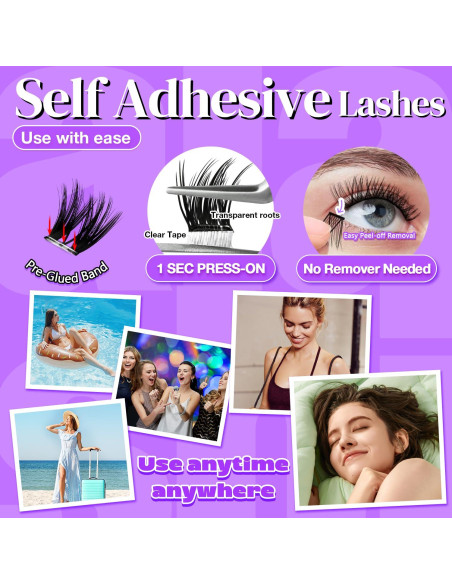 Pestañas Autoadhesivas AILAISHI NG61-2 10-18mm 100pcs D Curl