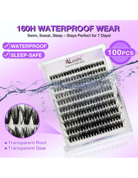 Pestañas Autoadhesivas AILAISHI NG61-2 10-18mm 100pcs D Curl