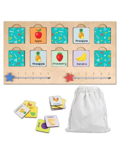 Juego de Memoria de Madera KidSweeties - 30x24.9cm - Niños 3-5 Años