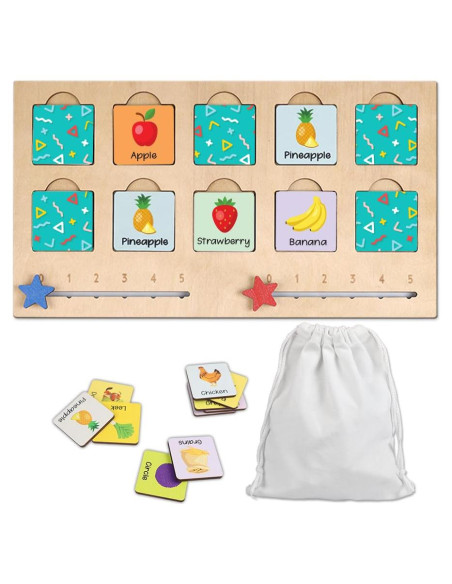 Juego de Memoria de Madera KidSweeties - 30x24.9cm - Niños 3-5 Años