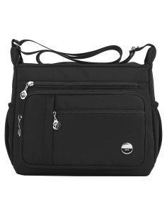 Bolso de Hombro MINTEGRA Negro Grande con Múltiples Bolsillos