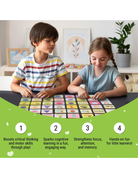 Juego de Memoria de Madera KidSweeties - 30x24.9cm - Niños 3-5 Años