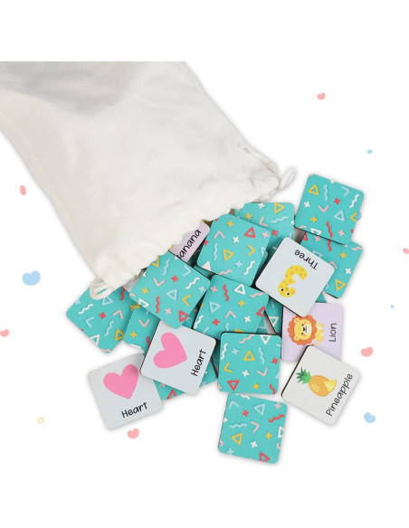 Juego de Memoria de Madera KidSweeties - 30x24.9cm - Niños 3-5 Años