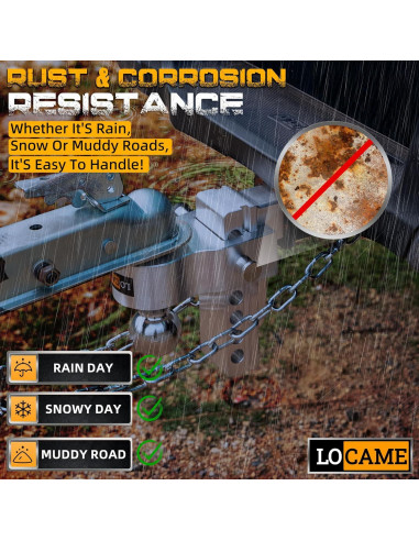 Enganche de Remolque Ajustable LOCAME 6" Aluminio 5,670 kg