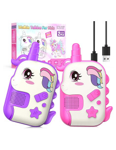 Walkie Talkies Recargables Unicornio Comedyfun 2 Paquete