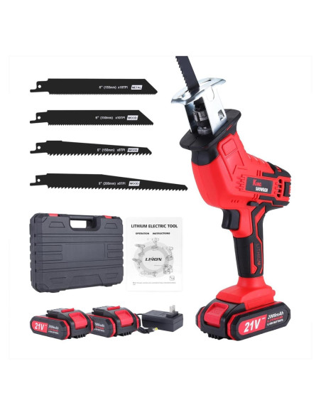 Sierra Recíproca Inalámbrica Drytuns 21V 3000RPM 4 Cuchillas