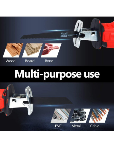 Sierra Recíproca Inalámbrica Drytuns 21V 3000RPM 4 Cuchillas