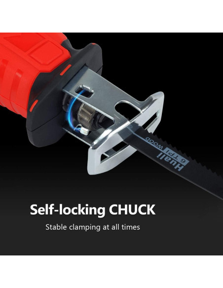 Sierra Recíproca Inalámbrica Drytuns 21V 3000RPM 4 Cuchillas