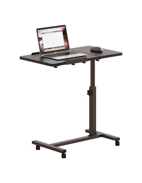 Mesa Sobre la Cama Ajustable JXINONT con Ruedas - Negro Mesa Sobre la Cama Ajustable JXINONT con Ruedas - Negro