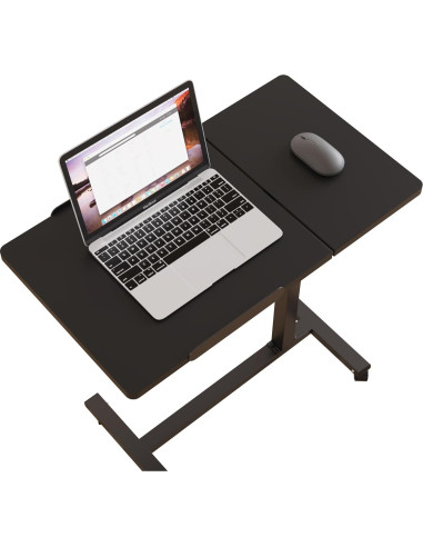 Mesa Sobre la Cama Ajustable JXINONT con Ruedas - Negro